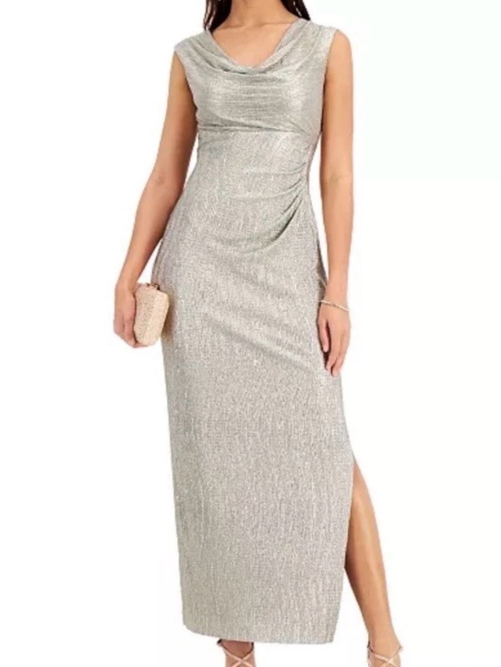 Ralph Lauren Gold Metallic Maxi Dress